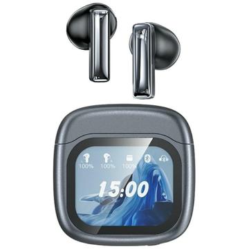 Awei TP100 ENC TWS Earphones with Touch-Screen Charging Case - Black