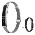 B3 Smart Bracelet / Fitness Tracker w. Two Straps - Silver