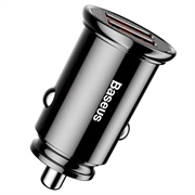 Baseus Circular 2xUSB QC3.0 5A 30W car charger CCALL-YD01 - black