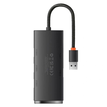 Baseus Lite Series Hub 4in1 WKQX030001 USB to 4x USB 3.0, 25cm - Black