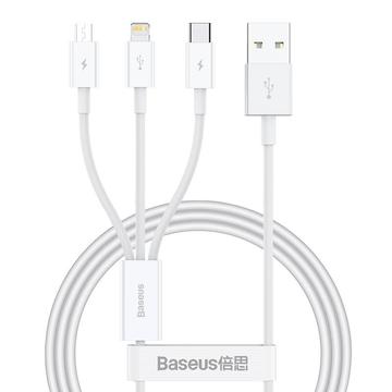 Baseus Superior Series 3-in-1 Fast Charging Cable - 1m, 3.5A