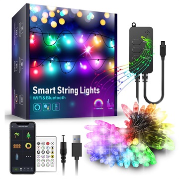 Bluetooth Smart String Lights YJSL-O - 5m - Colorful