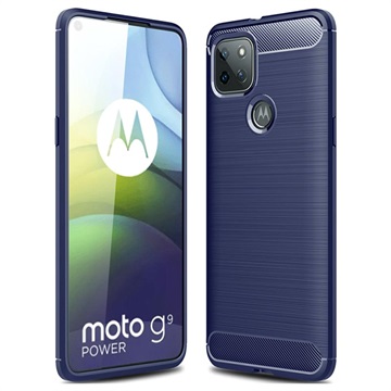 Motorola Moto G9 Power Brushed TPU Case - Carbon Fiber