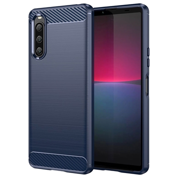 Sony Xperia 10 V Brushed TPU Case - Carbon Fiber