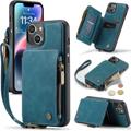 Caseme C20 Zipper Pocket iPhone 14 Hybrid Case - Blue