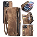 iPhone 15 Caseme 2-in-1 Multifunctional Wallet Case - Brown