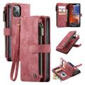 Caseme C30 Multifunctional iPhone 14 Plus Wallet Case - Red
