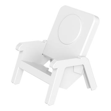 Chair Style Wireless Charging Stand & Sound Amplifier - 15W - White