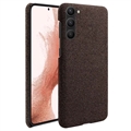 Samsung Galaxy S23 5G Cloth Coated Plastic Case - Brown
