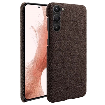 Samsung Galaxy S23 5G Cloth Coated Plastic Case - Brown
