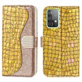 Croco Bling Series Samsung Galaxy A52 5G, Galaxy A52s Wallet Case - Gold