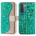 Croco Bling Series Samsung Galaxy S21 FE 5G Wallet Case