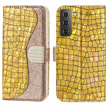 Croco Bling Series Samsung Galaxy S22 5G Wallet Case
