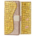Croco Bling iPhone XS Max Wallet Case