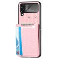 Crocodile Series Samsung Galaxy Z Flip4 Wallet Case - Pink