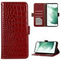 Crocodile Series Samsung Galaxy S21 FE 5G Wallet Leather Case with RFID