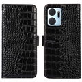 Crocodile Series Honor X7a Wallet Leather Case with RFID