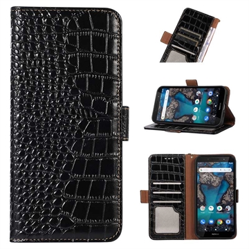 Crocodile Series Nokia G22 Wallet Leather Case with RFID