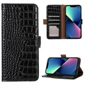 Crocodile Series iPhone 13 Wallet Leather Case with RFID