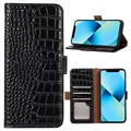 Crocodile Series iPhone 14 Wallet Leather Case with RFID