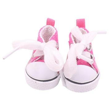 Cute Mini Lace-Up Sneakers for Labubu 17cm - Hot Pink
