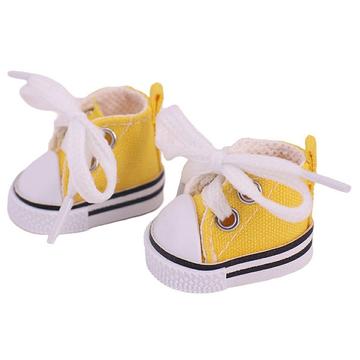 Cute Mini Lace-Up Sneakers for Labubu 17cm - Yellow