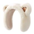 DEZ45 Cute Plush Bear Ear Winter Headband / Earmuffs - Beige
