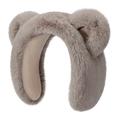 DEZ45 Cute Plush Bear Ear Winter Headband / Earmuffs - Grey