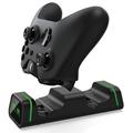 DOBE TYX-19058 for Xbox One/X/Slim Dual Wireless Controller Charger Dock Charging Stand with 2*1200mAh Battery Packs