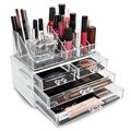 Desktop Cosmetic Makeup Storage Box - Transparent