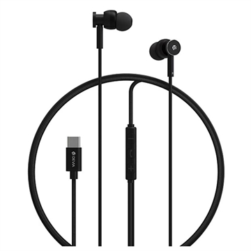 Devia M1 Metal Wired USB-C Earphones - Black