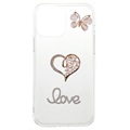 Diamond Decor iPhone 13 TPU Case - Heart