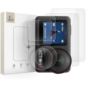 Dji Osmo Action 5 Pro Tech-Protect Glass Fit+ Tempered Glass Screen Protector - 2 Pcs. - Clear