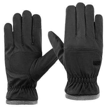 Driving/Cycling Fleece-lined Winter Touchscreen Gloves for Men - Black