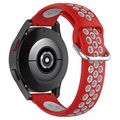 Dual-Color Samsung Galaxy Watch4/Watch4 Classic/Watch5/Watch6 Silicone Sports Strap - Red / Grey