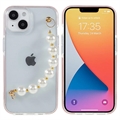 Dual-Color Series iPhone 14 Plus TPU Case - Pearl Strap