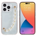 Dual-Color Series iPhone 14 Pro Max TPU Case - Pearl Strap