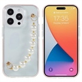 Dual-Color Series iPhone 14 Pro TPU Case - Pearl Strap