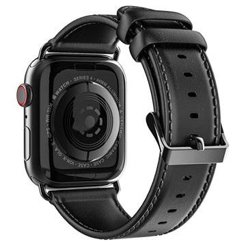 Dux Ducis Apple Watch Series Ultra 3/2/Ultra/11/10/9/8/SE 3/(2022)/7/SE/6/5/4/3/2/1 Leather Strap - 49mm/45mm/44mm/42mm - Black