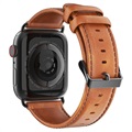 Dux Ducis Apple Watch Series Ultra 2/Ultra/9/8/SE (2022)/7/SE/6/5/4/3/2/1 Leather Strap - 49mm/45mm/44mm/42mm - Brown