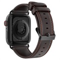 Dux Ducis Apple Watch Series Ultra 2/Ultra/9/8/SE (2022)/7/SE/6/5/4/3/2/1 Leather Strap - 49mm/45mm/44mm/42mm - Coffee