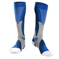 Elastic Knee High Sports Socks - L/XL - Blue