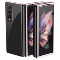 Electroplated Frame Samsung Galaxy Z Fold3 5G Case - Rose Gold