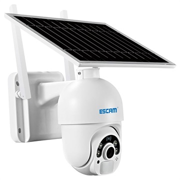 Escam QF250 Solar-Powered Surveilance Camera - 1080p, WiFi - White