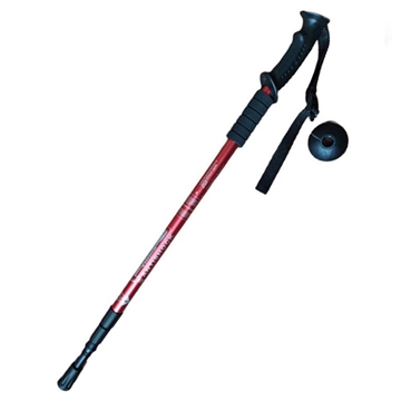 Extendable 3-Section Hiking Stick - 135cm - Red