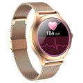 Female Waterproof Smart Watch with Heart Rate KW10 Pro - Rose Gold