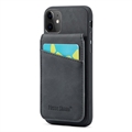 iPhone 11 Fierre Shann Coated Hybrid Case with Card Holder and Stand