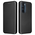 Motorola Edge X30 Flip Case - Carbon Fiber - Black