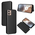 Motorola Moto G32 Flip Case - Carbon Fiber - Black