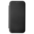 Motorola Moto G71 5G Flip Case - Carbon Fiber - Black